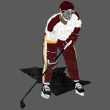 Cooperall Cat Eye Mask - Classic Hockey Gear - Maroon/Gold- Unisex T-Shirt - Pick & Shovel Wear