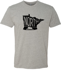 Minnesota - North Hockey Skate - Dark Heather Gray - Unisex T-Shirt - Pick & Shovel Wear