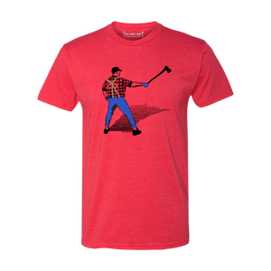 A Man with an Ox in the Batters Box - Unisex T-Shirt - Heather Red - Pick & Shovel Wear