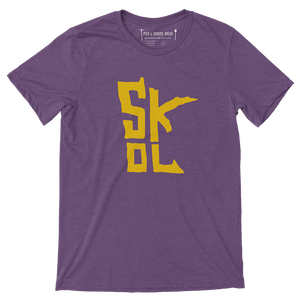 SKOL STATE - Adult Unisex T-Shirt - Heather Team Purple