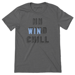 MN WINd Chill - Minnesota Ultimate Disc - Adult Unisex T-Shirt - Pick & Shovel Wear