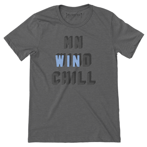 MN WINd Chill - Minnesota Ultimate Disc - Adult Unisex T-Shirt - Pick & Shovel Wear